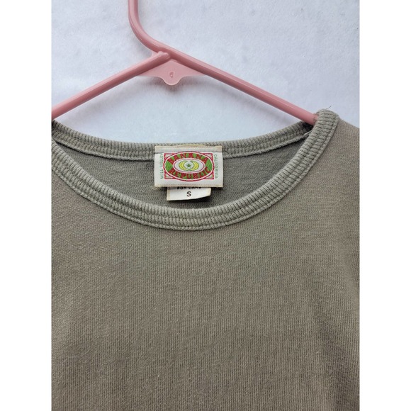 Banana Republic Brown Khaki long sleeve women's crewneck T, Size S - Picture 6 of 7